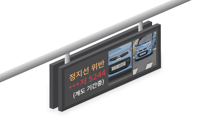 전광판 문구 내 차량번호 일부 마스킹 기능 제공